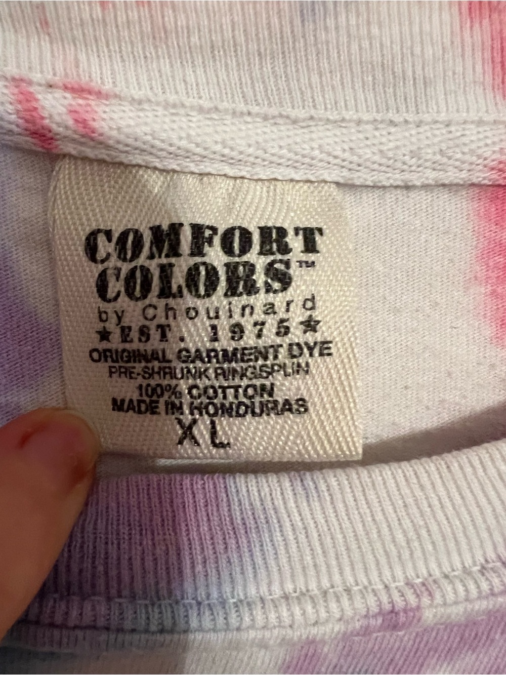 Comfort Colors Pastel Tie-Dye Long Sleeve Tee - Pink & Lavender - Picture 2 of 7